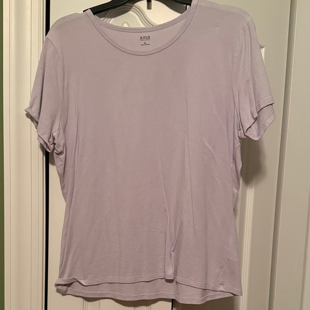 a.n.a Women's Soft Purple Short Sleeve Tee